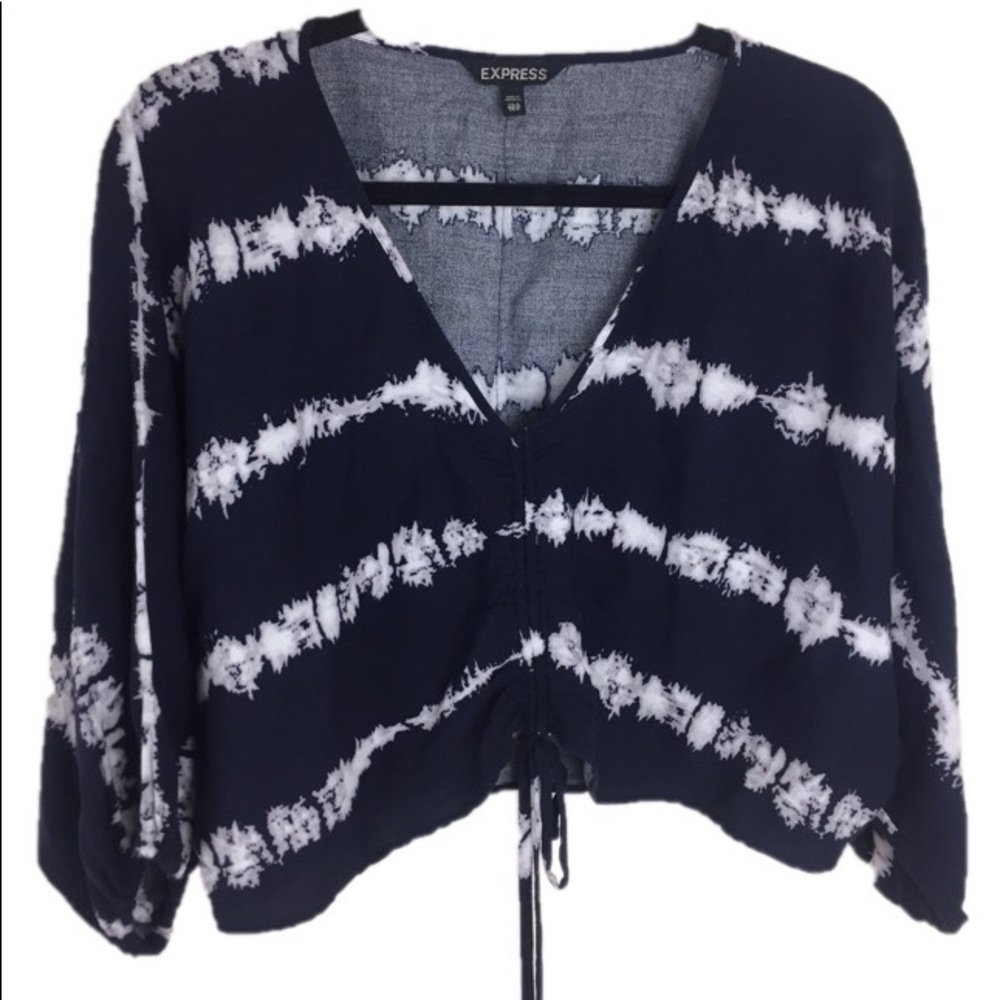 EXPRESS BLUE AND WHITE SHIRT IN XS